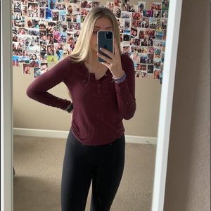 american eagle red long sleeve